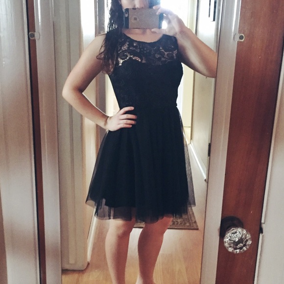 Black lace dress!