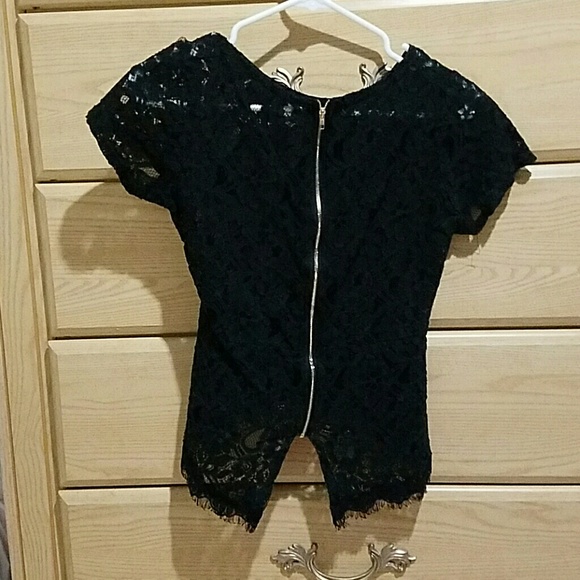 Black lace party top - Picture 2 of 3