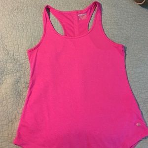 Bright pink racer back workout shirt