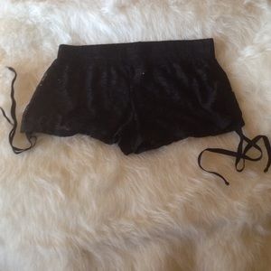 Lace cover up shorts