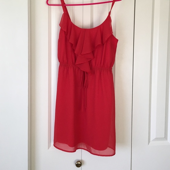red ruffle dress forever 21