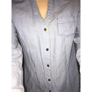 Jean-like button down top