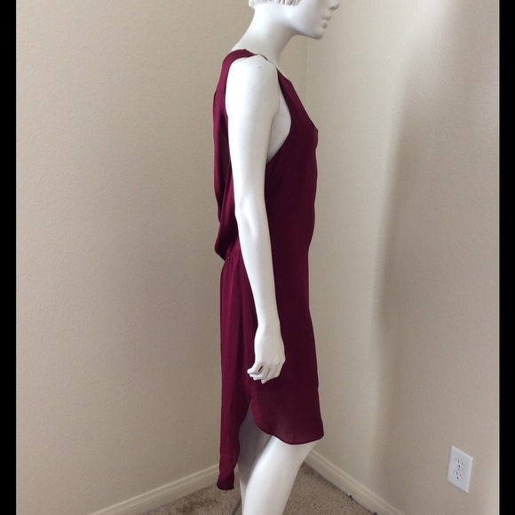 Haute Hippie Maroon Draped Back Dress - Picture 5 of 7