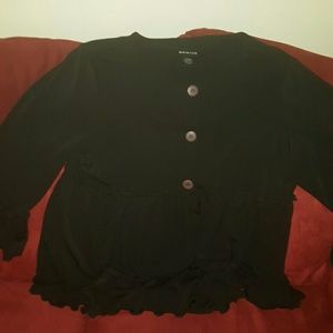 Black button up peplum