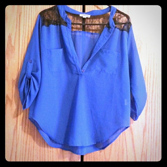 Blue shear blouse