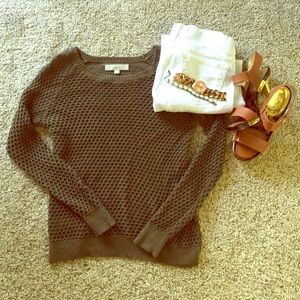 Army green LOFT sweater