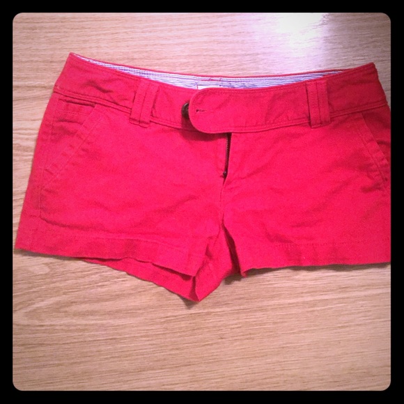 Red camel shorts