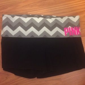 Pink yoga shorts