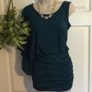 ❤️Blue Green Sexy Asymmetrical Dress❤️