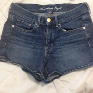 American Eagle high waisted stretch jean shorts
