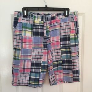 Tailor New York Patchwork Plaid Shorts