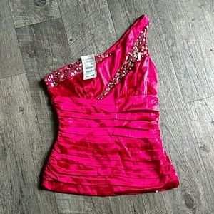 New bebe one shoulder