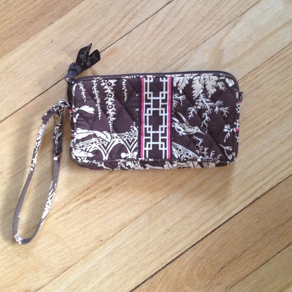 Vera Bradley Brown Toile Wristlet
