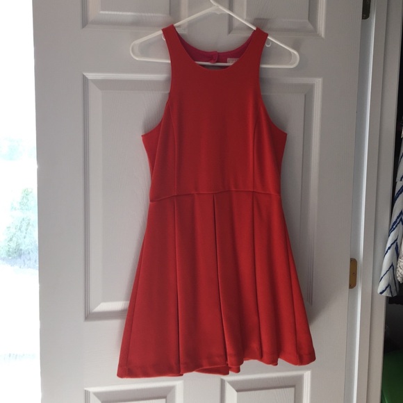 Orange cut out dress