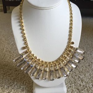 Gold statement bib necklace