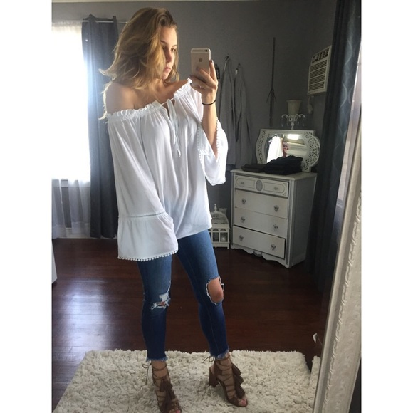 Boho shoulder-less top - Picture 3 of 4