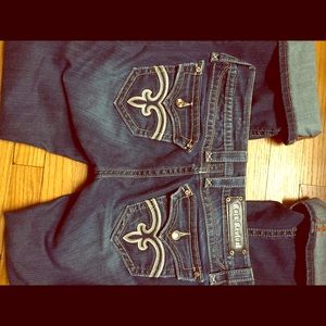 Rock revival only worn twice dazzled jeans.