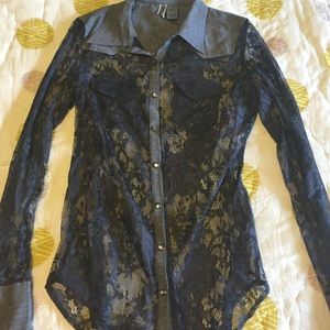 BKE Lace Cowboy Shirt