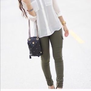 Paige skinny cargo jeans size 27