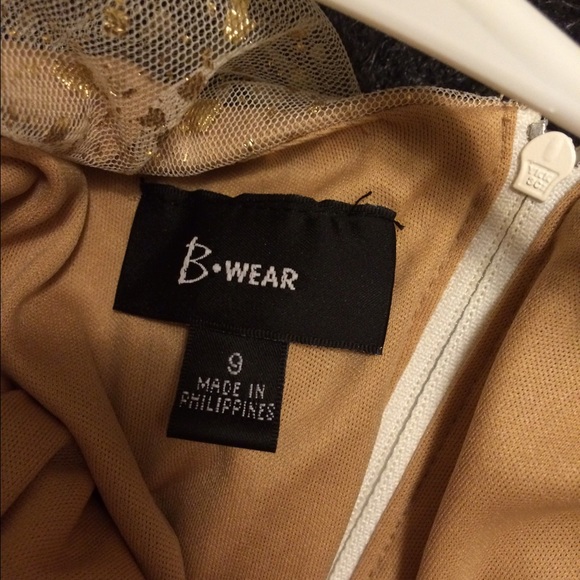 B. Wear Gold Strapless Dress - Picture 2 of 2