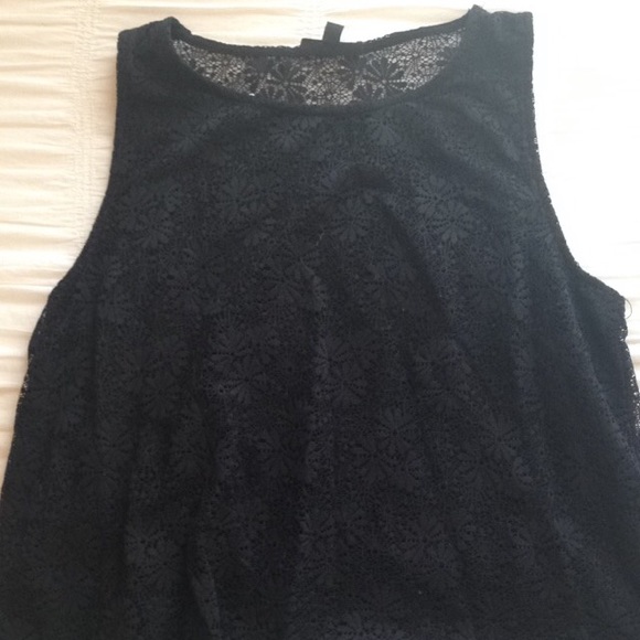 Black lace tank top