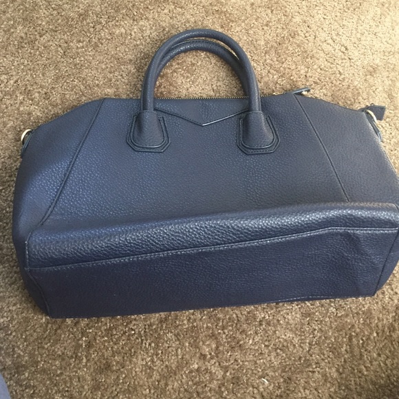 Navy blue satchel bag