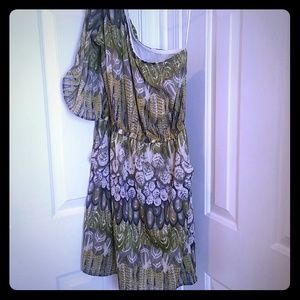Spring Green One Shoulder Dress