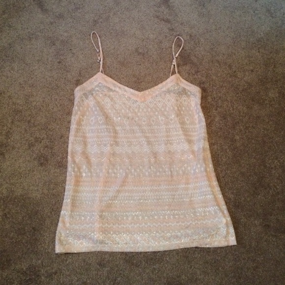 Pink sparkly tank top