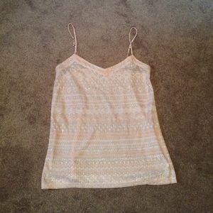 Pink sparkly tank top