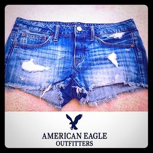 American Eagle Jean distressed shorts
