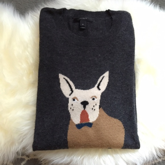 j crew dog sweater