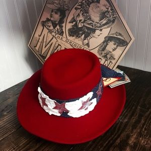 💙 4th of July❤️ Ladies Western Fashion Felt Hat