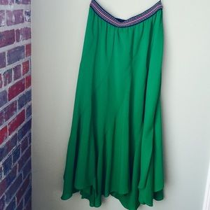 Green Maxi-skirt from Anthropologie (M)
