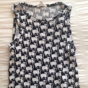 Cat printed cropped top