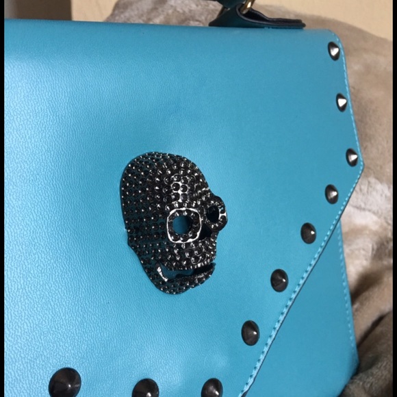 Blue Skull Handbag