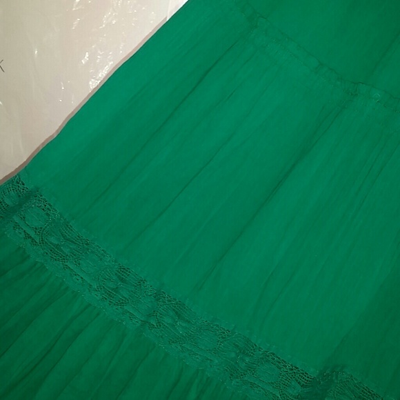 Green BCBG Boho Lace Maxi Dress