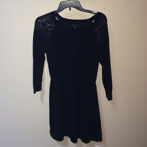 black sweater dress
