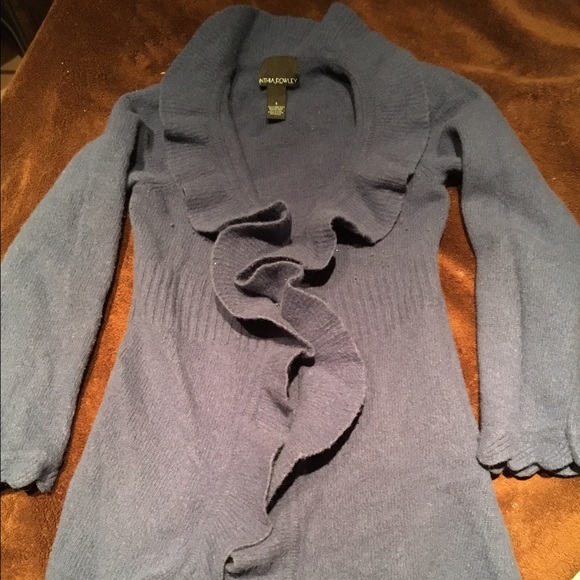 Cynthia Rowley size S long sweater navy blue