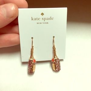 Kate Spade Fete First Pink Champagne Earrings NWT