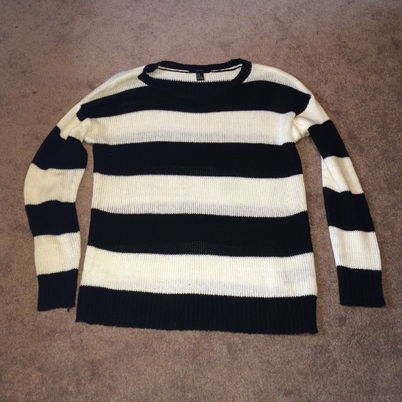 Black and white striped sweater