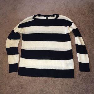 Black and white striped sweater