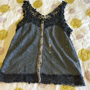 Button Up Crochet Tank