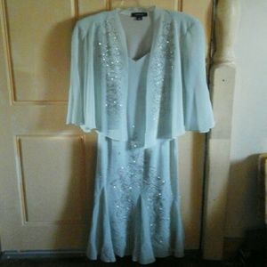 Sequined Mint green formal dress