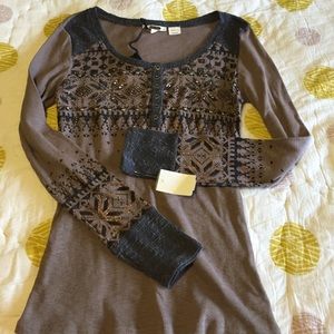 Embellished Waffle Tee