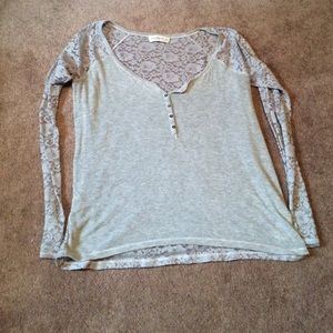 Grey lace shirt
