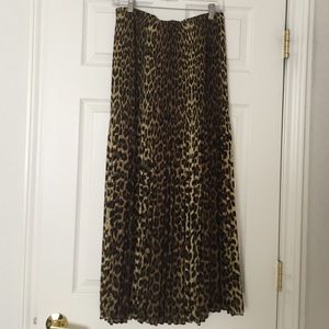 Allison Taylor Leopard Print Maxi Skirt