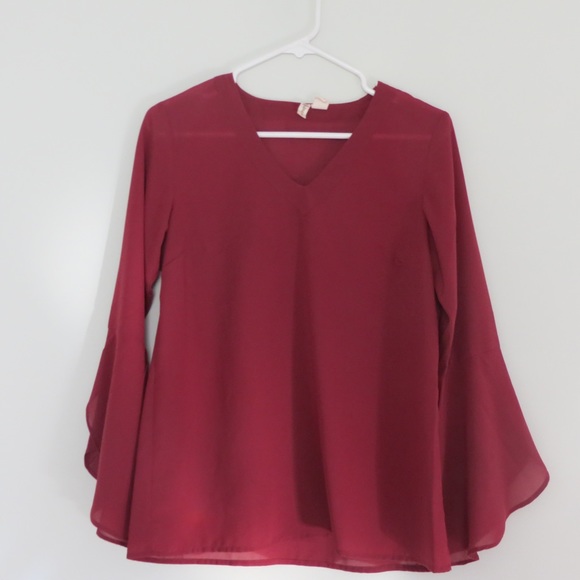 Bell-Sleeved Blouse