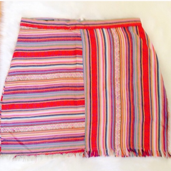 LAST ONE Festival Boho Colorful Spanish Mini Skirt - Picture 3 of 3