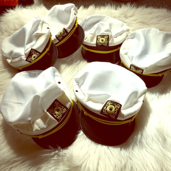 Set of 6 sailor captain hats