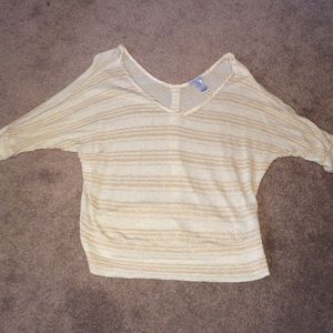 gold and tan sparkly shirt
